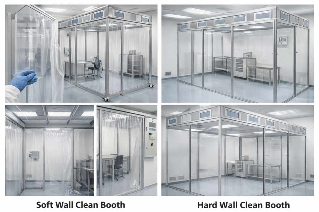 Clean booth comparison