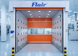 Fast rolling PVC curtain door air shower