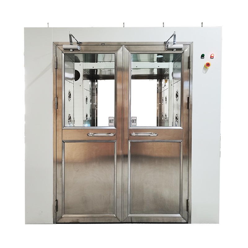 Double door cargo air shower