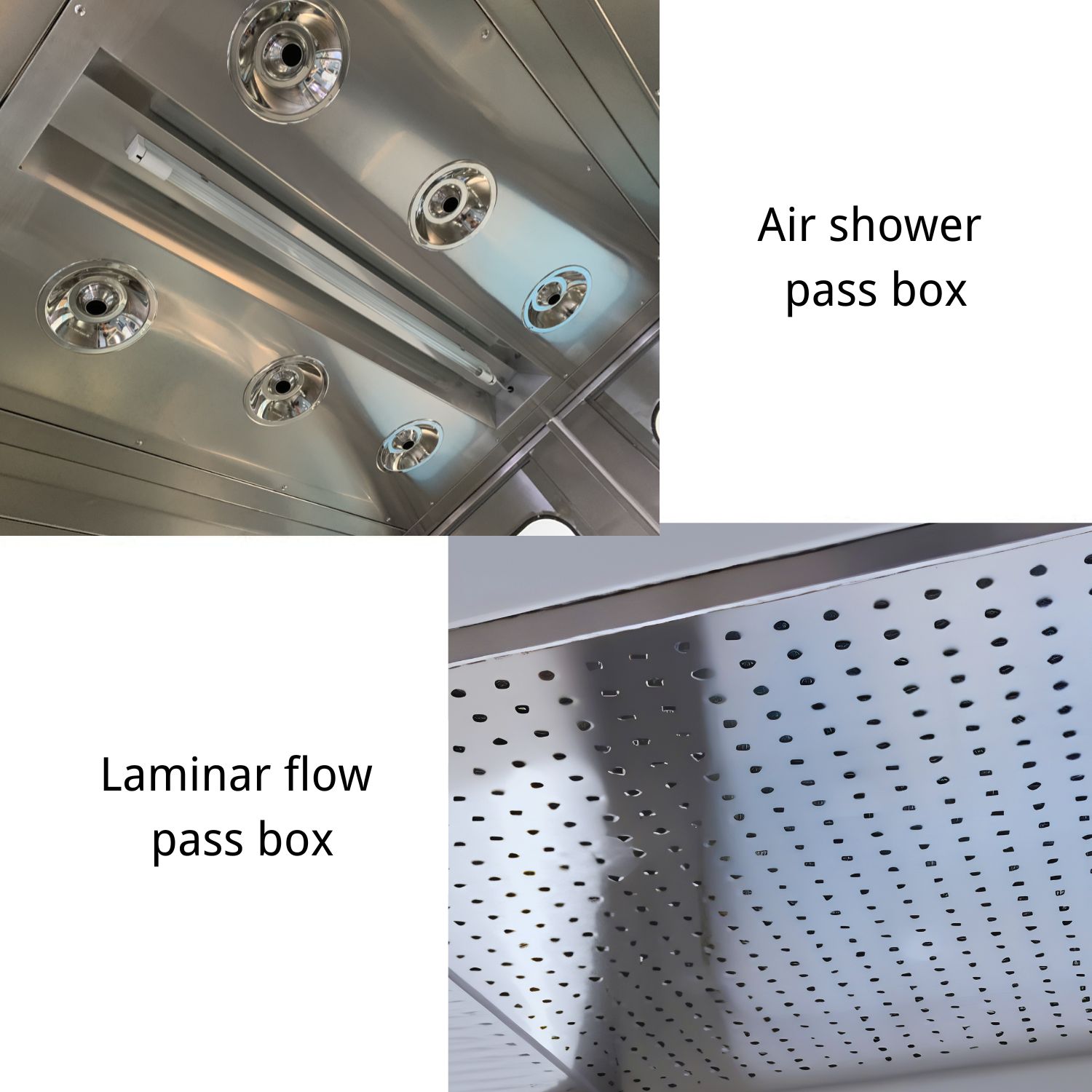Air nozzle & diffuser inside for pass box Air nozzle & diffuser inside for pass box