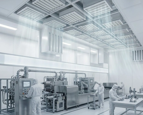 Compact HEPA filters for lithium battery production Compact HEPA filters