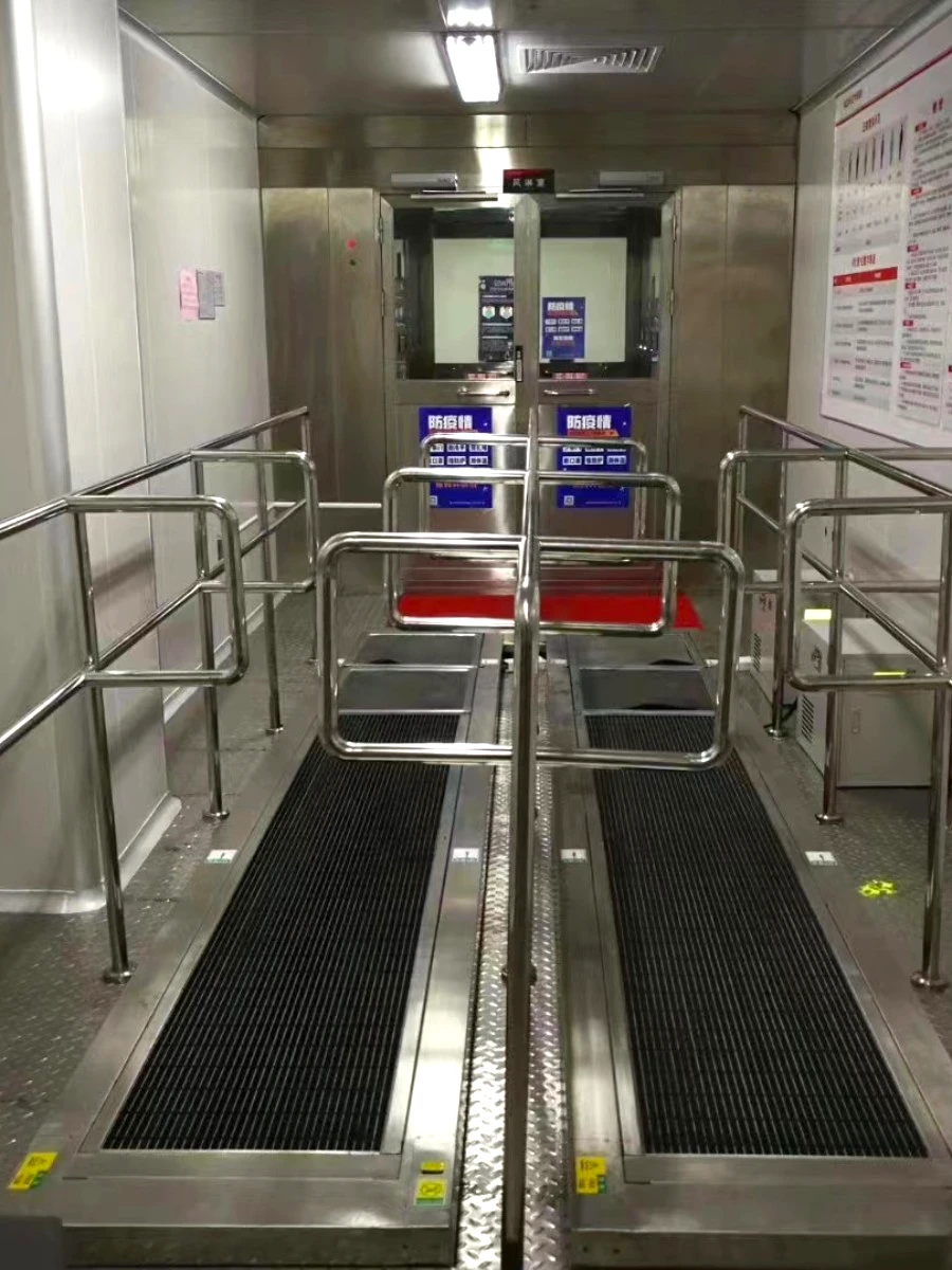Custom Industrial Sole Cleaning Station for Cleanroom Access Custom Industrial Sole Cleaning Station for Cleanroom Access