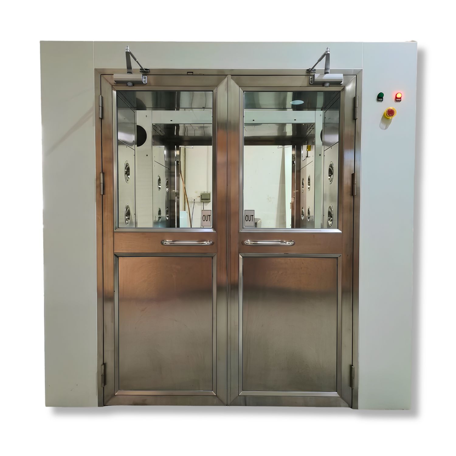Double-swing-air-shower double door air shower for cleanroom