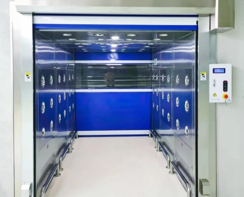 Fast rolling PVC curtain door air shower Fast rolling PVC curtain door air shower