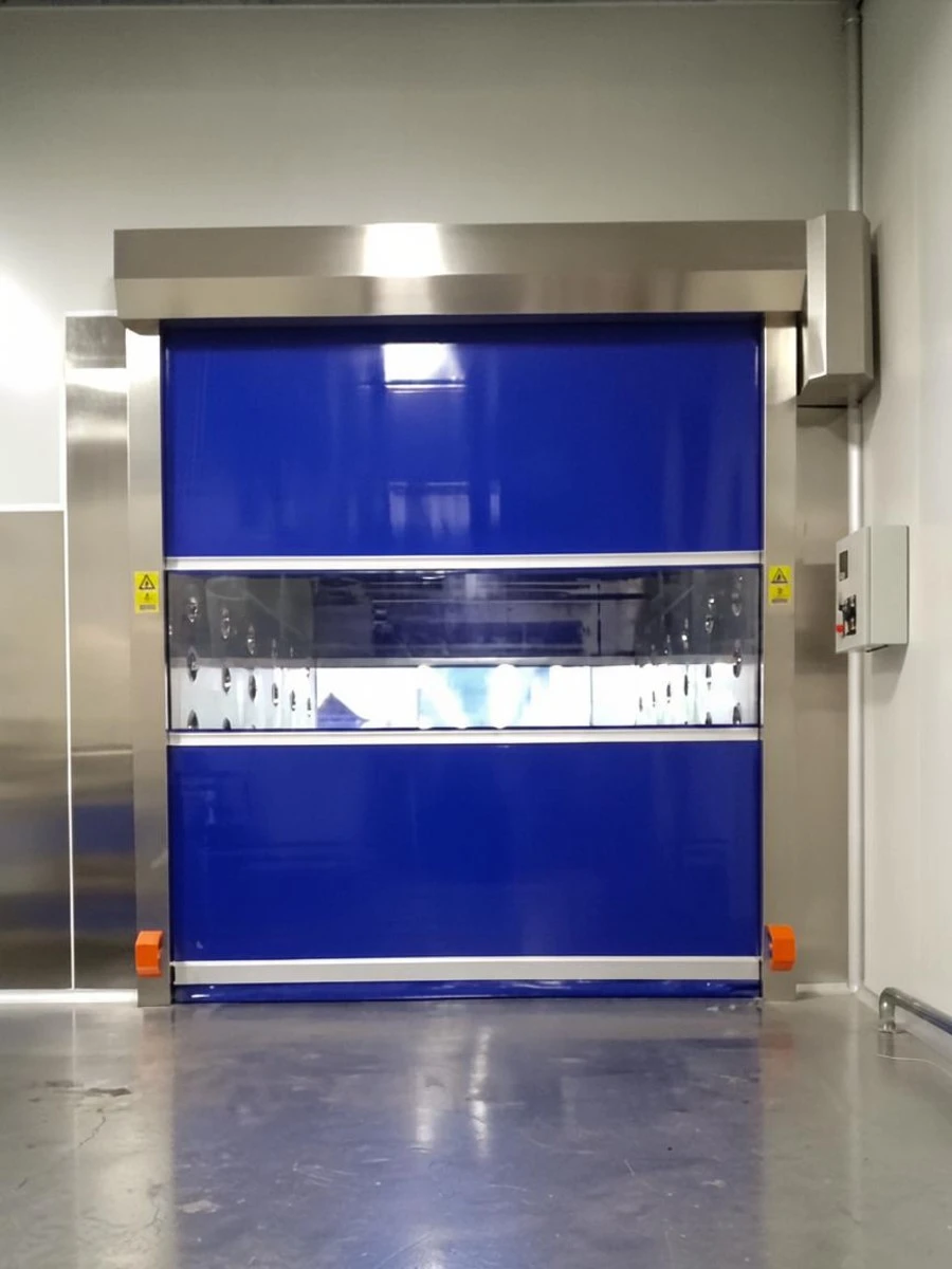 Fast-rolling PVC curtain air shower for GMP medical and biological manufacturing facilities Fast rolling PVC curtain door air shower for pharmaceutical plant