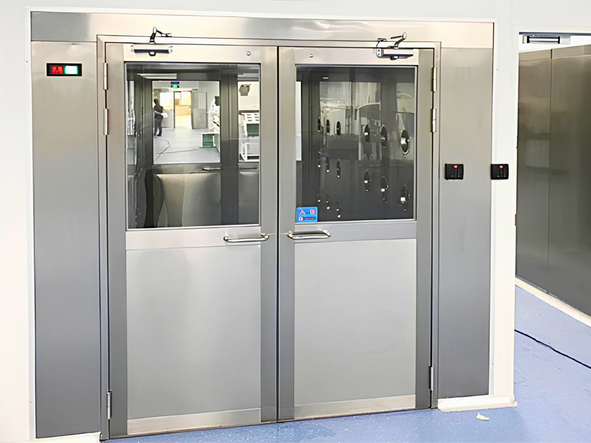 double-shower-air-showerfor Medical Manufacturing Areas Automatic sliding door air shower for Semiconductor manufacturing industry