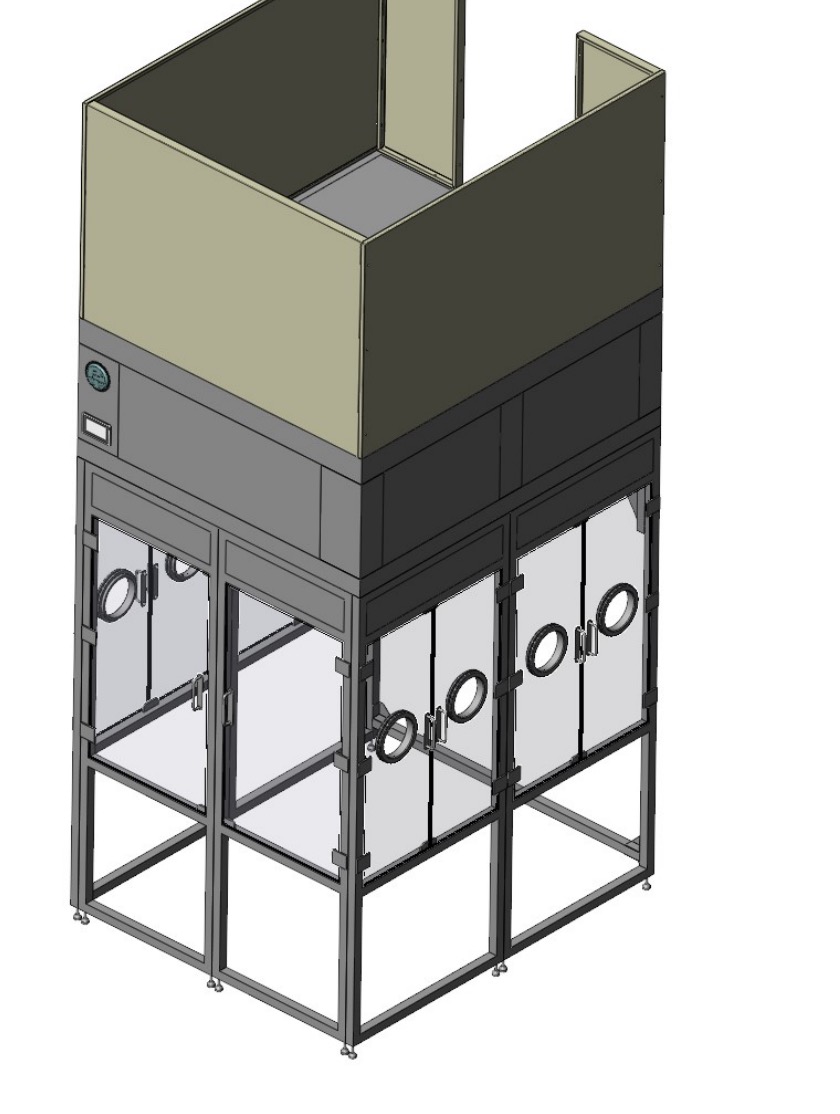Customized ISO5 /class100 RABS-3D drawing Customized ISO5 /class100 RABS-drawing