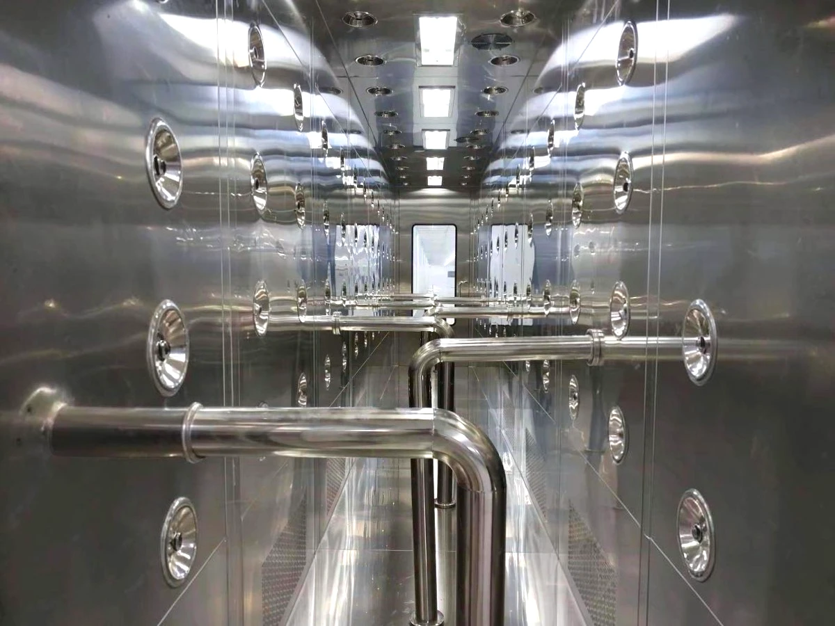 Custom Personnel Air Shower Tunnel Custom Open-Type Personnel Air Shower Tunnel for Semiconductor Cleanrooms