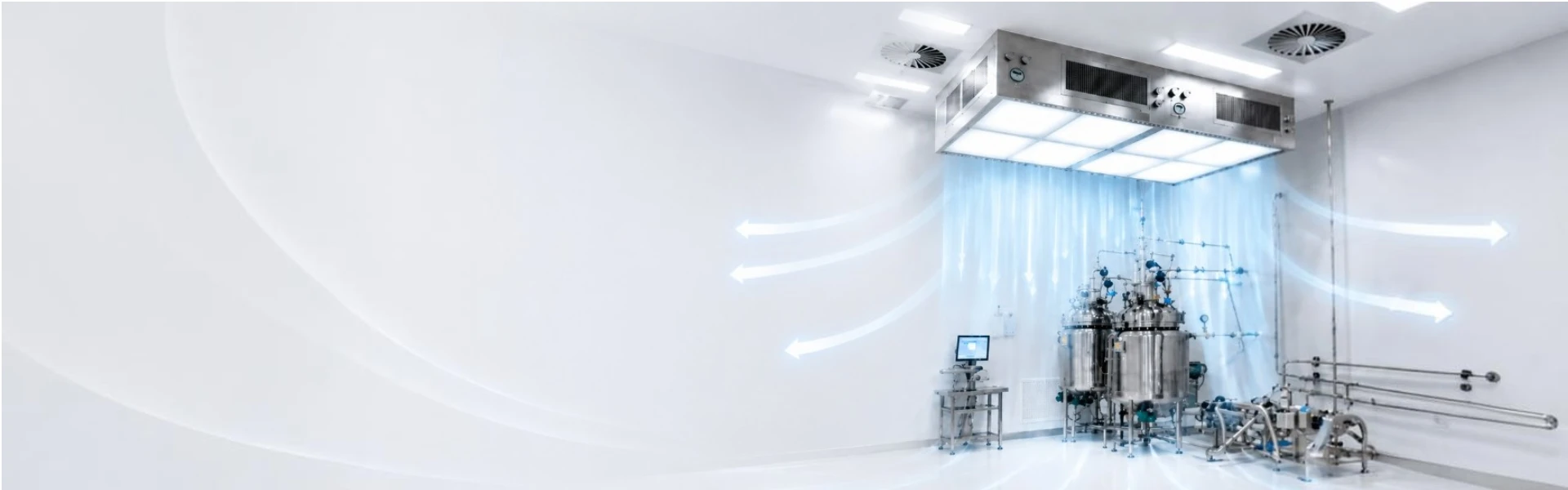 Ceiling Laminar flow booth banner Ceiling Laminar flow booth