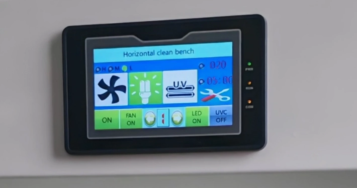 Clean bench touch screen controller