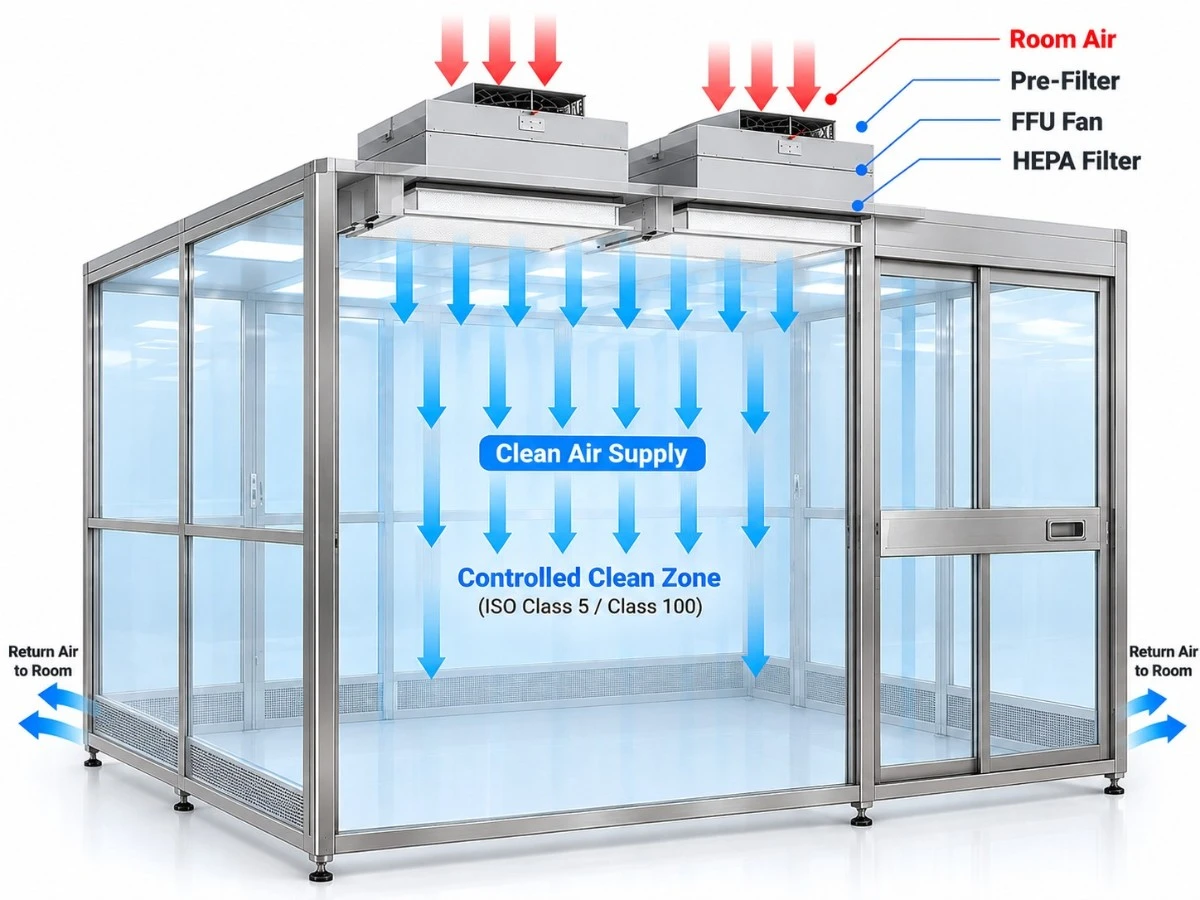 Hard Wall Clean Booth Working Principle Hard Wall Clean Booth Working Principle