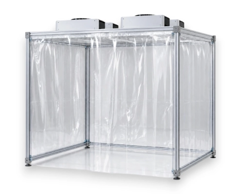 Soft wall clean booth