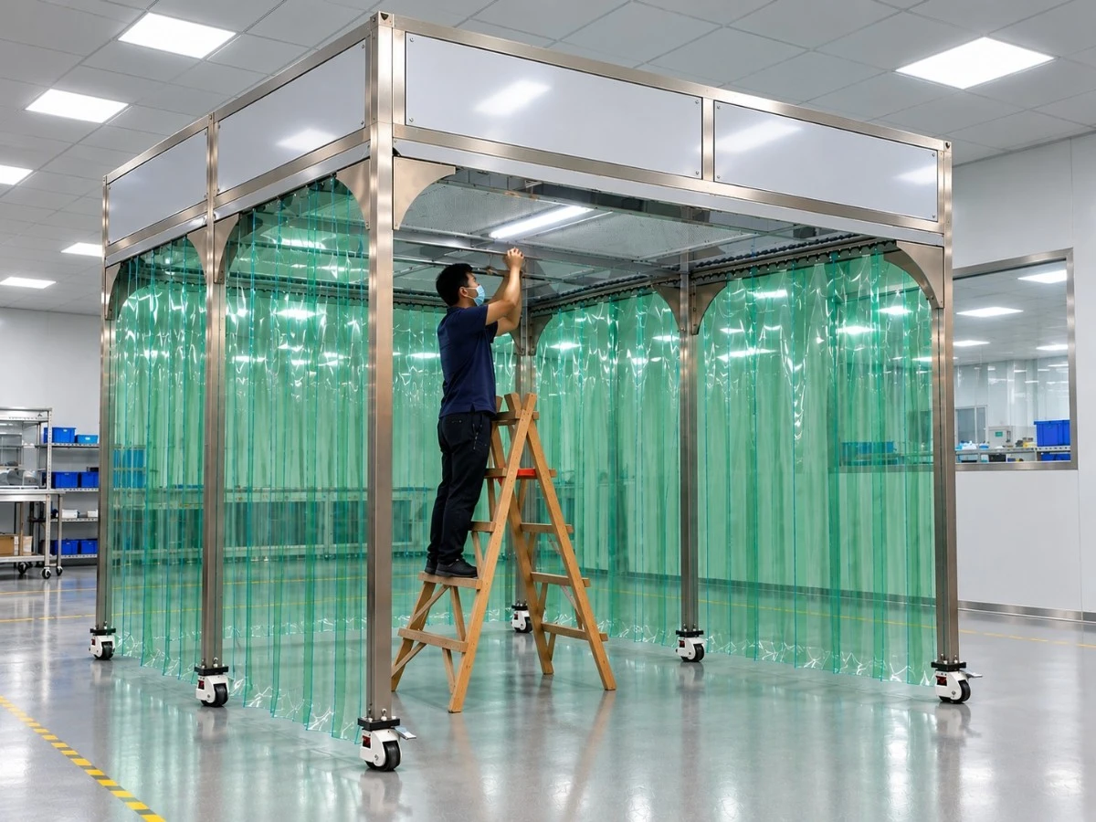 Soft wall clean booth modular design