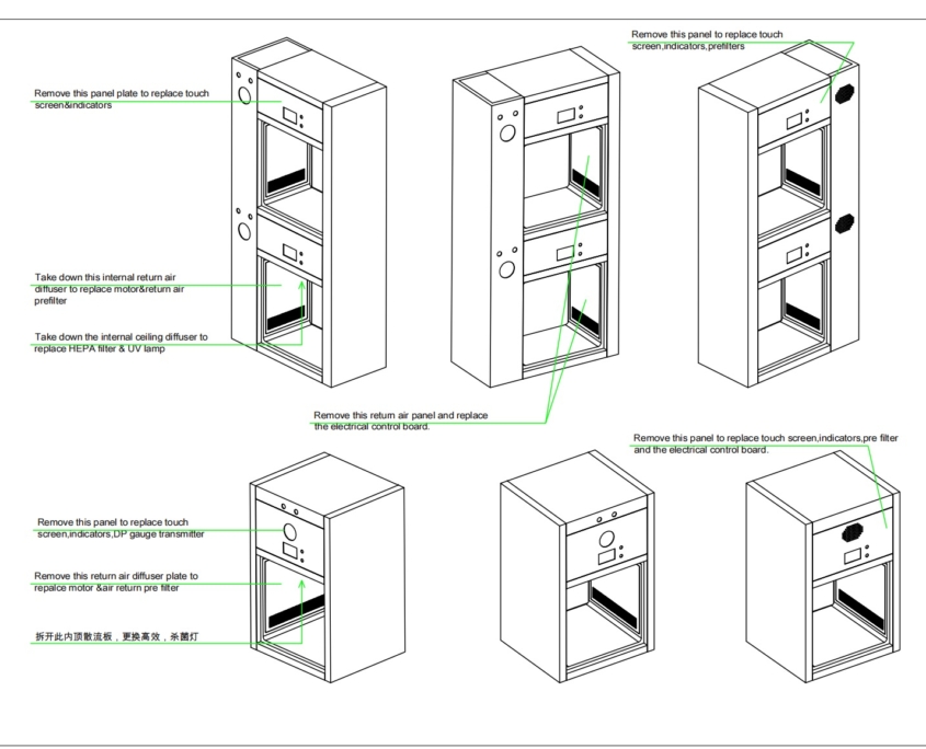 GMP LAF Pass Box Maintenance Access