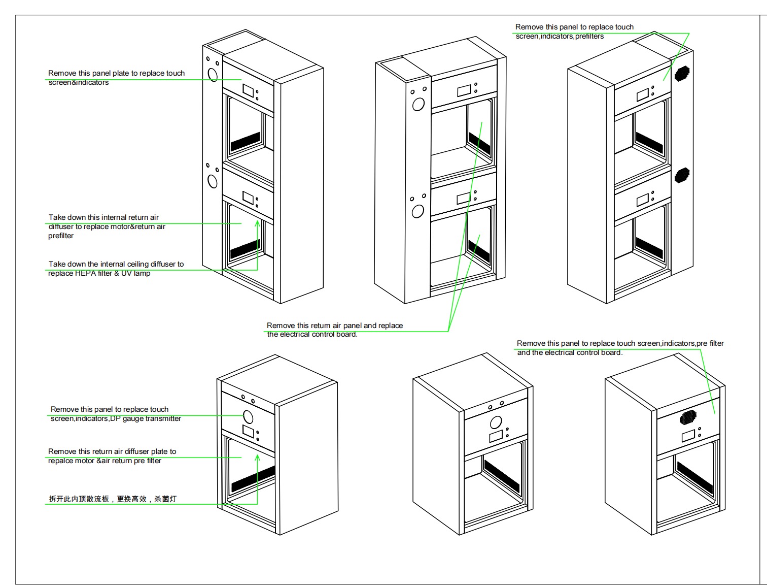 GMP LAF Pass Box Maintenance Access